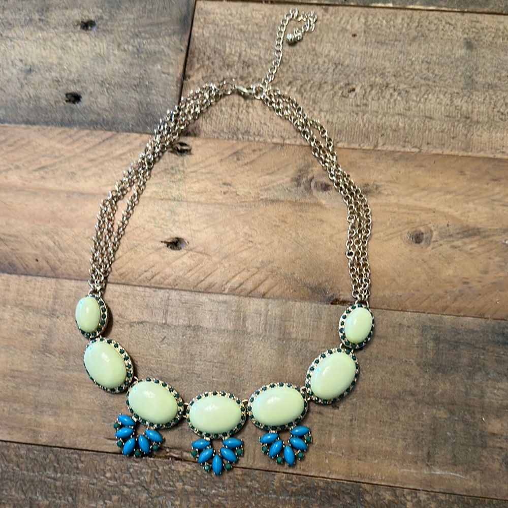 Zara - Elegant Gold and Turquoise Necklace